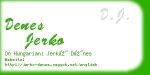 denes jerko business card